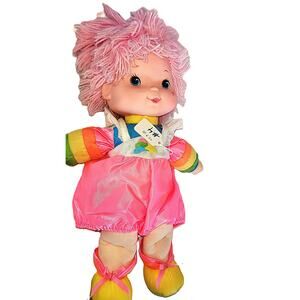 14" Vintage 1983 Rainbow Bright "Tickled Pink" Baby Doll Stuffy Hallmark #4